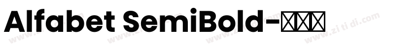 Alfabet SemiBold字体转换